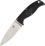 Spyderco Enuff 2 Black FRN VG-10 Leaf Shape Fixed Blade Knife w/ Sheath FB31PBK2
