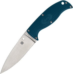Spyderco Enuff 2 Blue FRN Bohler K390 Leaf Shaped Fixed Blade Knife FB31PBL2K390