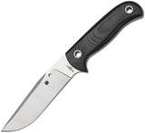 Spyderco 10" Bradley Bowie Tool Steel Fixed Blade Black G10 Handle Knife FB33GP