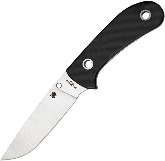 Spyderco Junction Tool Steel Fixed Blade Black G10 Handle Knife with Sheath FB38GP