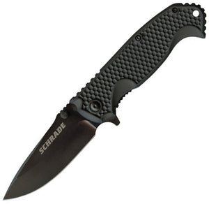 Schrade Linerlock Black Stainless Rubber (3.25") Folding Knife 001