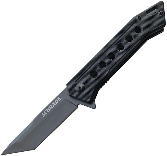 Schrade Linerlock Gray Titanium Coated Tanto G10 Folding Knife 1100044