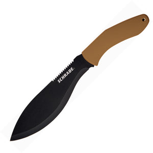 Schrade Frontier Machete Brown Full Tang Sawback (10.75") 1121080  -On Sale