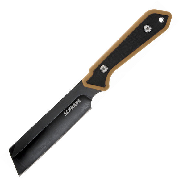Schrade Frontier Fixed Blade Cleaver Style Brown Full Tang Knife 1124288