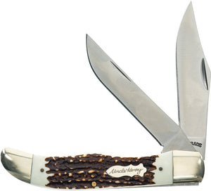 Schrade Uncle Henry Staglon Folding Bowie Pocket Knife 1135997