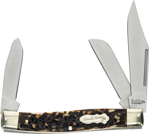 Schrade Senior Rancher Next Gen Pocket Knife Black/Tan Staglon Stainless 1136003