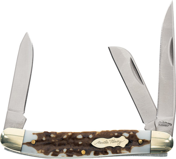 Schrade Uncle Henry Stockman Next Gen Staglon Folding Pocket Knife 1136004