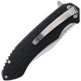 Schrade Scramble Folding Pocket Knife Linerlock Black Aluminum AUS-10A 1159311