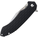 Schrade Scramble Folding Pocket Knife Linerlock Black Aluminum AUS-10A 1159311