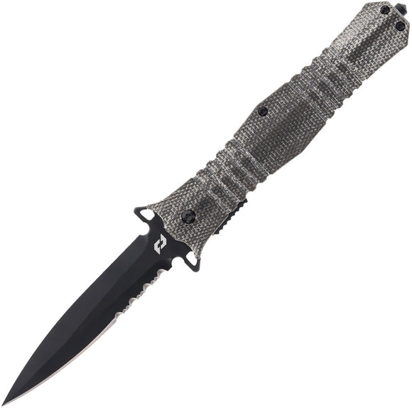 Schrade Infiltrate Linerlock Black Micarta Folding D2 Steel Pocket Knife 1159315