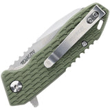 Schrade Tenacity Linerlock Green Aluminum Folding AUS-10A Pocket Knife 1159317