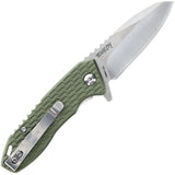 Schrade Tenacity Linerlock Green Aluminum Folding AUS-10A Pocket Knife 1159317