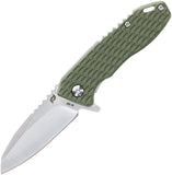 Schrade Tenacity Linerlock Green Aluminum Folding AUS-10A Pocket Knife 1159317