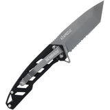 Schrade Ventricle Framelock Black Stainless Folding AUS-10A Pocket Knife 1159322