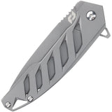 Schrade Ventricle Framelock Gray Stainless Folding AUS-10A Pocket Knife 1159323