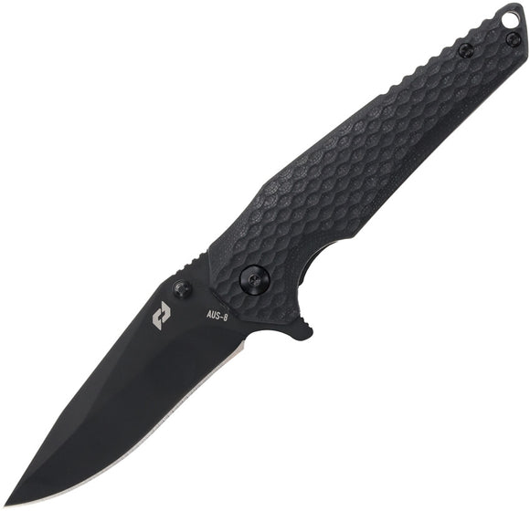 Schrade Fanatic Folding Pocket Knife Linerlock Black G10 AUS-8 Steel 1182621