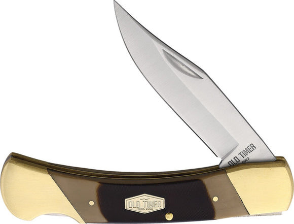 Schrade Old Timer Cave Bear Lockback Sawcut Bone Folding Pocket Knife 1187281