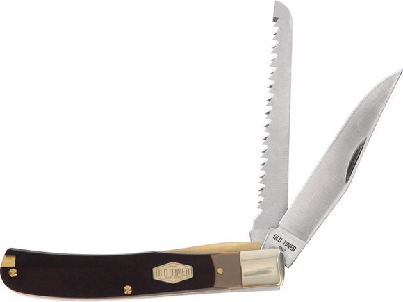 Schrade Old Timer Buzz Saw Trapper Rosewood Folding Pocket Knife 1181069