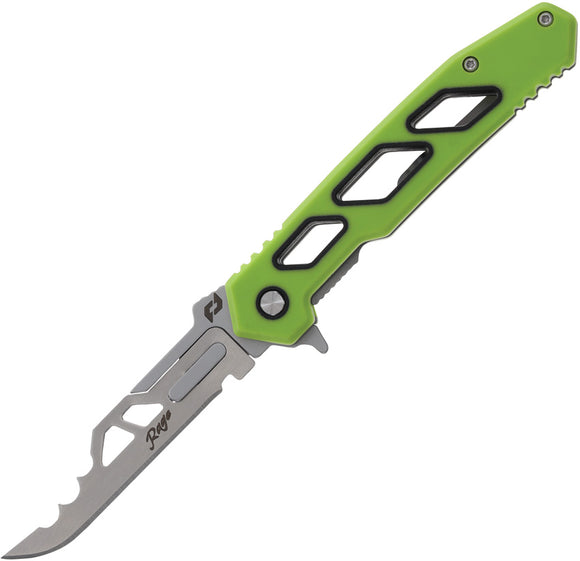 Schrade Isolate Enrage Linerlock Green Synthetic Folding Pocket Knife 1197645