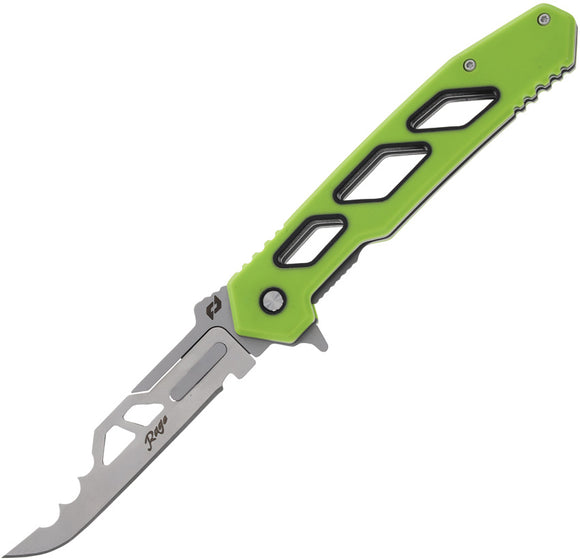 Schrade Isolate Enrage Linerlock Green Synthetic Folding Pocket Knife 1197646