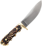 Schrade 9" Uncle Henry Elk Hunter Stag Skinner Knife Fixed 7Cr17MoV Carbon 183UH