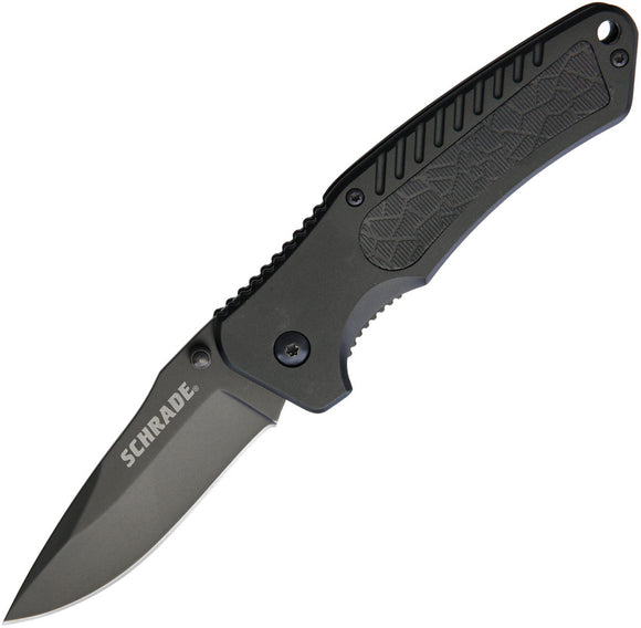 Schrade Linerlock Black Stainless Drop Point Folding Knife 206CPA