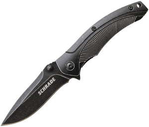 Schrade Linerlock Blackwash Stainless (2.75") Folding Knife 218