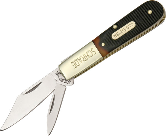 Schrade Old Timer Barlow Brown Clip Pen Blades Folding Knife 280OT