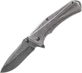 Schrade Stonewash Linerlock Folding Aluminum Pocket Knife 506