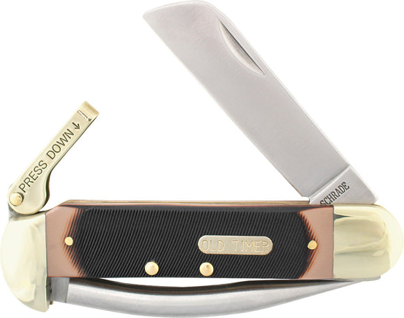 SCHRADE Old Timer Mariner Marlin Spike & Sheepsfoot Folding Pocket Knife - 735OT