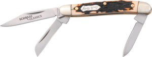 SCHRADE Uncle Henry Junior Folding Pocket KNIFE 3-Blade Sheepsfoot EDC 807UH