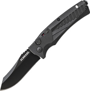 Schrade Push Button Lock Black Folding Knife 90b