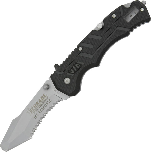 Schrade 1st Response Linerlock Assisted Part Serrated Folding Knife 911