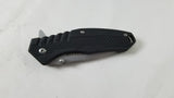 Schrade 7" Black Linerlock Combo Folding Pocket Knife w/ Pocket Clip 958e