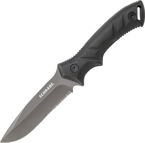 Schrade Fixed Blade (4.5") Part Serrated Full Tang Stainless Knife F31S