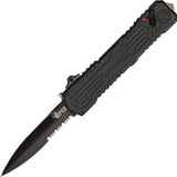 Schrade Viper Out the Front 3rd Generation Serrated Blade Black Knife OTF3BS
