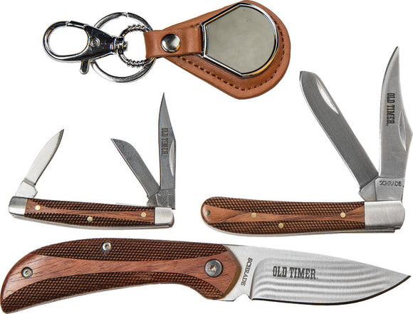 Schrade Old Timer 4 Piece Wood Handle Knife Gift Set  1085950
