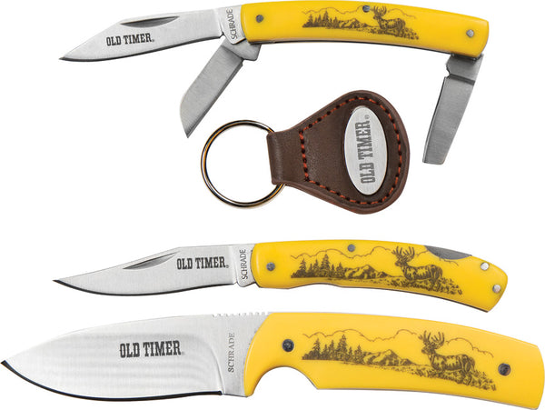 Schrade Scrimshaw 4 piece Knife & Keychain Gift Set 1085951