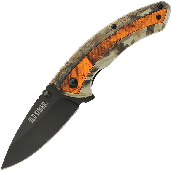 Schrade Badger Linerlock Black/Orange Folding Pocket Knife P1100102