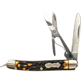 Schrade Uncle Henry 3 piece Folding Stag Knife Gift Set 1105612