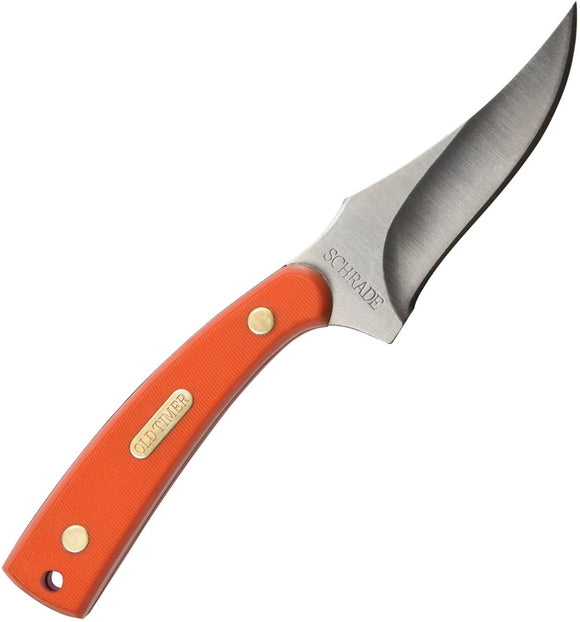 Schrade Old Timer Sharpfinger Orange Fixed Blade Knife 1130037