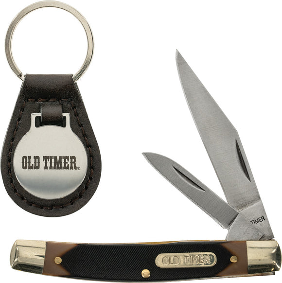 Schrade Middleman Jack Delrin Folding Pocket Knife + Keychain Gift Tin 1158652
