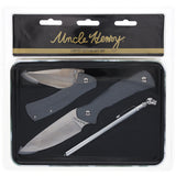 Schrade Uncle Henry Folding & Fixed Blade Knife 2 Pc Gift Set 1183272