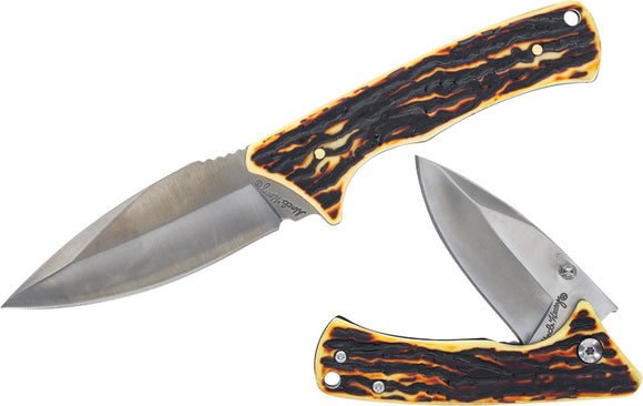 Schrade Uncle Henry Folding & Fixed Blade Knife 2 Pc Gift Set 1183275