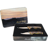Schrade Uncle Henry Folding & Fixed Blade Knife 2 Pc Gift Set 1183275