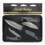 Schrade Uncle Henry Folding & Fixed Blade Knife 3 Pc Gift Set 1183279