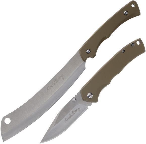 Schrade Uncle Henry Folding & Fixed Blade Knife 2 Pc Gift Set 1183291