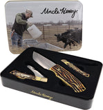 Schrade Uncle Henry 2023 LE Fixed & Folding Staglon 3 Pc Gift Set 1200447