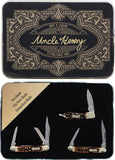 Schrade 2023 Uncle Henry LE Staglon 3 Pc Pocket Knife Combo Gift Set 1200448