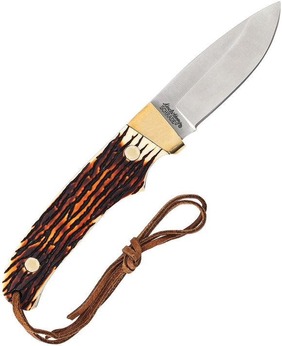 Schrade Uncle Henry Pro Hunter Mini Staglon Fixed Blade Knife + Sheath ph2ncp